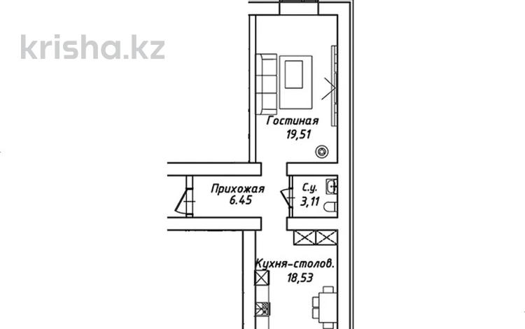 1-комнатная квартира · 49.4 м² · 9/12 этаж, Жумекен Нажимеденов 38 — ГОРЯЩАЯ ЦЕНА! ИПОТЕКА + за ~ 24 млн ₸ в Астане, Сарайшык р-н — фото 7