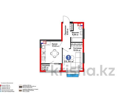 1-бөлмелі пәтер · 33.8 м² · 6/6 қабат, Бауыржана Момышулы 11/14а, бағасы: 27 млн ₸ в Алматы, Алатауский р-н