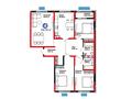 4-бөлмелі пәтер · 119.78 м², ​Тамерлановское шоссе 328, бағасы: ~ 51.5 млн ₸ в Шымкенте, Туран р-н — фото 3