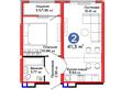 2-комнатная квартира · 42 м² · 4/9 этаж, Е 652 20 за 25 млн ₸ в Астане, Есильский р-н — фото 15