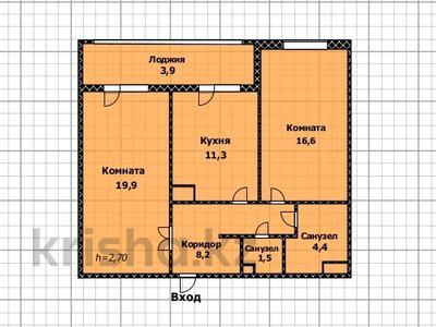 2-комнатная квартира, 66 м², 5/14 этаж, Кабанбай батыра 46 за 31 млн 〒 в Астане, Есильский р-н