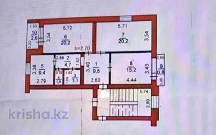 3-комнатная квартира · 87.3 м² · 2/5 этаж, 1-й микрорайон 369/1 за 39 млн ₸ в Костанае — фото 16