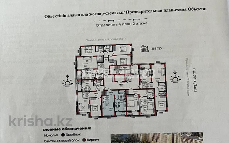 1-бөлмелі пәтер · 43.67 м² · 2/9 қабат, Улы Дала 28, бағасы: 25 млн ₸ в Астане, Нура р-н — фото 2