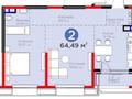 2-бөлмелі пәтер · 65 м² · 4/4 қабат, Кульджинский тр-т 80/1, бағасы: ~ 70 млн ₸ в Алматы, Медеуский р-н — фото 2
