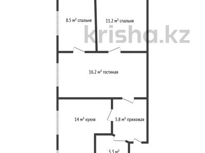 3-комнатная квартира · 65 м² · 3/5 этаж, А. Бородина - за 24.5 млн 〒 в Костанае