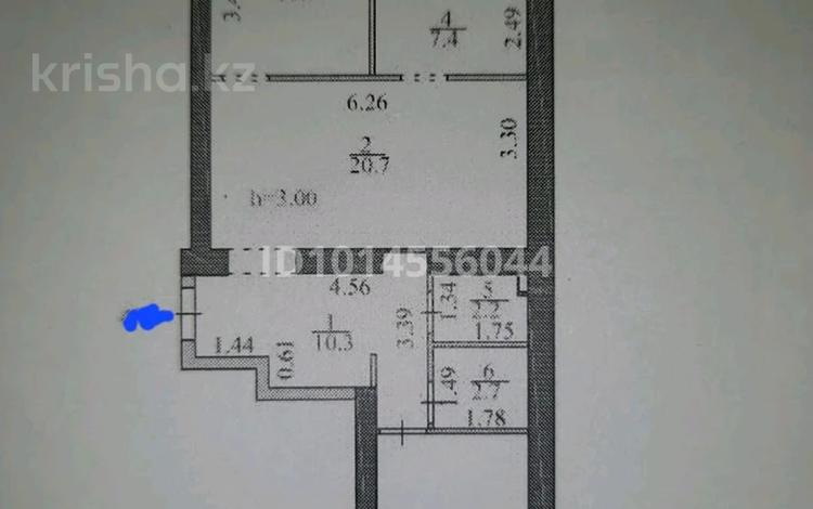 3-бөлмелі пәтер · 69 м² · 3/12 қабат, 23-ая улица 7 стр, бағасы: 53.5 млн ₸ в Астане, Есильский р-н — фото 2