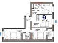 3-комнатная квартира · 82.1 м² · 11/12 этаж, Е 909 29 за 50 млн ₸ в Астане, Нура р-н — фото 7