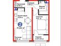 2-бөлмелі пәтер · 44 м² · 2/6 қабат, Гажайып 30, бағасы: 35 млн ₸ в Алматы, Алатауский р-н — фото 2