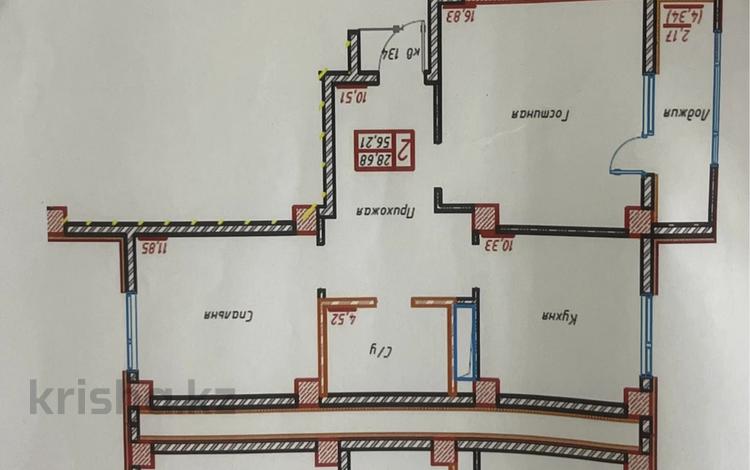 2-бөлмелі пәтер · 56 м² · 3/9 қабат, Е364 Е425, бағасы: 21.9 млн ₸ в Астане, р-н Байконур — фото 2