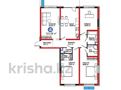 4-бөлмелі пәтер · 123.28 м² · 2/6 қабат, Тараз E, бағасы: 90 млн ₸ в Алматы, Турксибский р-н