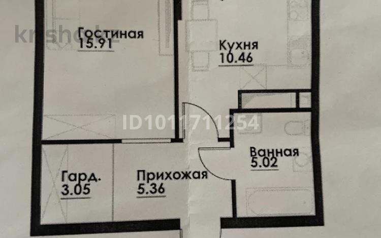 1-комнатная квартира · 41.43 м² · 7/12 этаж, ул. Фадеева 38 за 29 млн ₸ в Алматы, Алатауский р-н — фото 2