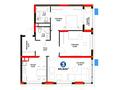 3-бөлмелі пәтер · 84.93 м² · 3/17 қабат, Е 908 23, бағасы: ~ 48.8 млн ₸ в Астане, Нура р-н — фото 3
