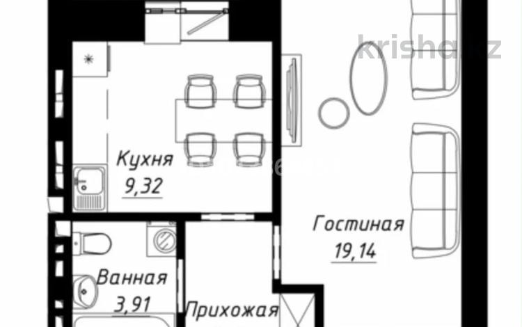 1-комнатная квартира · 39 м² · 3/9 этаж, Чингиз Айтматов 1 за 24 млн ₸ в Астане, Нура р-н — фото 2