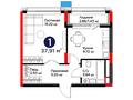 1-бөлмелі пәтер · 37.91 м², Турар Рыскулова 18/6, бағасы: ~ 41.4 млн ₸ в Астане, Есильский р-н — фото 3