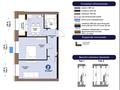 2-бөлмелі пәтер · 51.53 м² · 3/9 қабат, Е 101 5 — Вдоль проспекта Туран, бағасы: 32 млн ₸ в Астане, Нура р-н