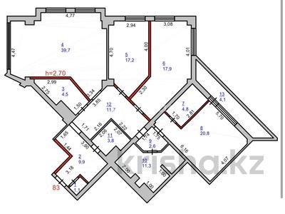 4-комнатная квартира · 150 м² · 6/12 этаж, Генерала Дюсенова 22 за 88.9 млн ₸ в Павлодаре
