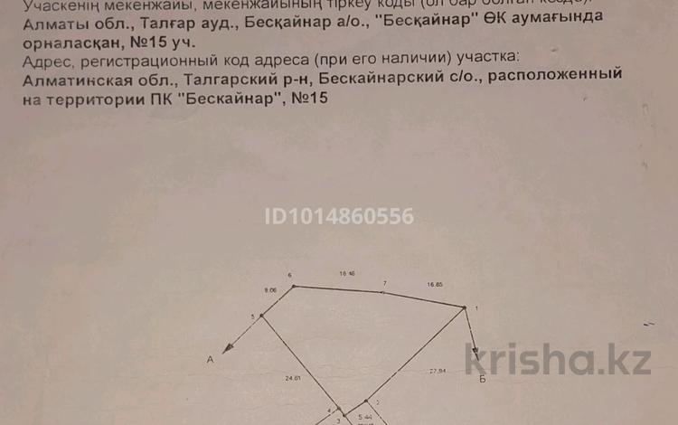 Участок · 6 соток, ПК "Бескайнар" 15 — На против базы отдыха Tau Turahan , выше расположен Табаган за 12 млн ₸ в  — фото 2