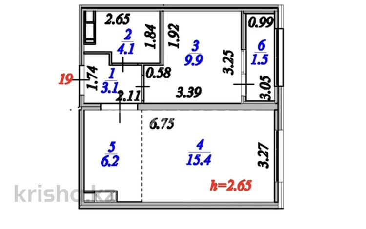 2-комнатная квартира · 42 м² · 3/9 этаж, Е 509 за 24 млн ₸ в Астане, Есильский р-н — фото 2