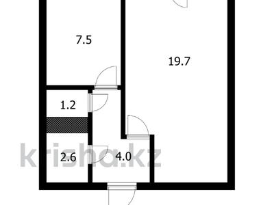 1-бөлмелі пәтер · 34.8 м² · 5/5 қабат, Республика 4/1, бағасы: 18.4 млн ₸ в Астане, Сарыарка р-н
