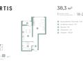 1-бөлмелі пәтер · 38.3 м² · 20/22 қабат, Казыбек би — Барыс Арена, 8 школ, 8 детских садов, бағасы: ~ 20.3 млн ₸ в Астане, Нура р-н — фото 4