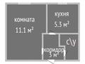 1-бөлмелі пәтер · 22 м² · 1/5 қабат, Сагадата Нурмагамбетова 58, бағасы: 10.5 млн ₸ в Костанае — фото 2