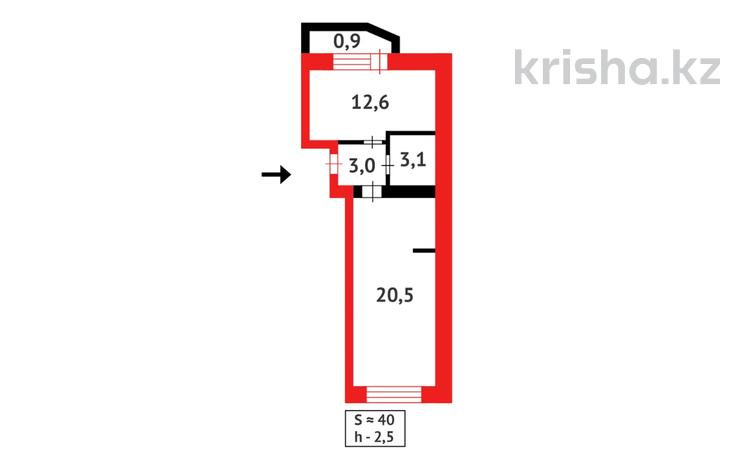 2-комнатная квартира · 40.1 м² · 5/5 этаж, Манаса — БЕЗ КОМИССИИ ДЛЯ ПОКУПАТЕЛЯ за 18.5 млн ₸ в Астане, Алматы р-н — фото 2
