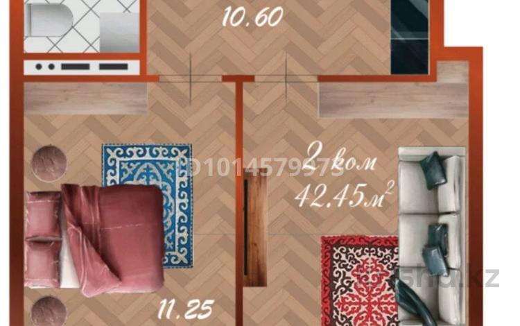 2-бөлмелі пәтер · 42.45 м² · 10/12 қабат, Сафуан Шаймерденов 1, бағасы: 25 млн ₸ в Астане, Сарайшык р-н — фото 2