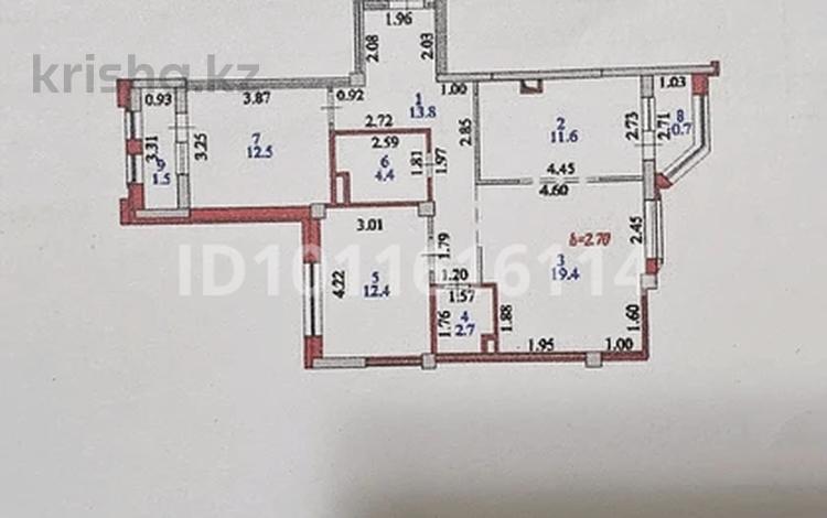 3-комнатная квартира · 79 м² · 1/14 этаж, Сакена Сейфуллина 41 за 47 млн ₸ в Астане, р-н Байконур — фото 2