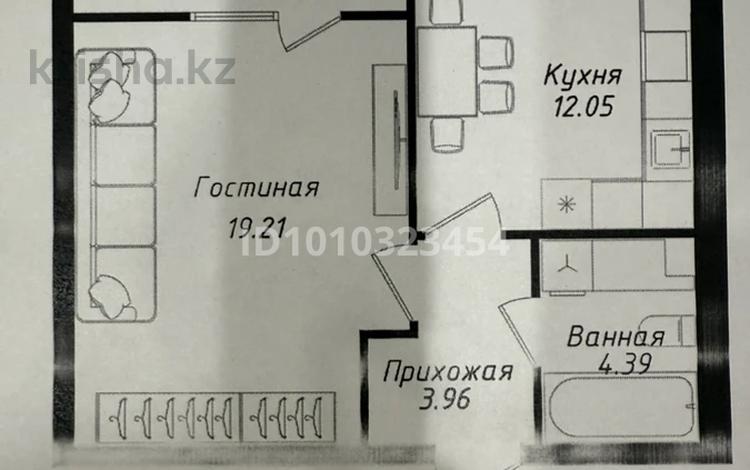 1-комнатная квартира · 42 м² · 6/9 этаж, Нажимеденов 6 за 25.5 млн ₸ в Астане — фото 2