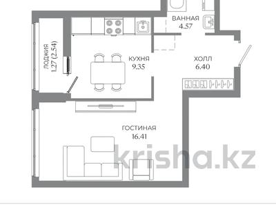 1-бөлмелі пәтер · 38 м² · 3/9 қабат, Толе би 43 — БЕЗ КОМИССИИ! ВЫБОР ЭТАЖА!, бағасы: ~ 21.4 млн ₸ в Астане