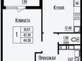 1-комнатная квартира, 45 м², 7/9 этаж, Нажимеденова 25/1 за 21 млн 〒 в Астане, Алматы р-н