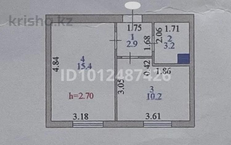 1-бөлмелі пәтер · 31.7 м² · 1/3 қабат, мкр Уркер, Укили Ыбырай 4 — Актамберди Жырау, бағасы: 14.8 млн ₸ в Астане, Нура р-н — фото 2