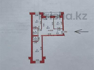 3-бөлмелі пәтер · 94.6 м² · 9/9 қабат, Достоевского 95, бағасы: 55 млн ₸ в Семее