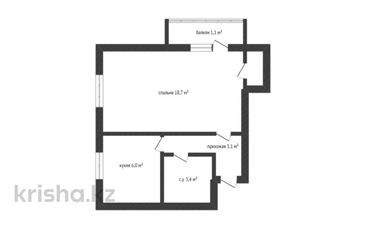 1-комнатная квартира, 35.9 м², 7/9 этаж, Абая 175а за ~ 10.3 млн 〒 в Кокшетау — фото 2