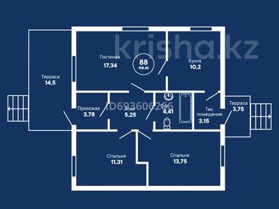Үйдің бір бөлігі · 3 бөлме · 88 м² · 5 сот., E-646 27, бағасы: 55 млн ₸ в Астане, Нура р-н