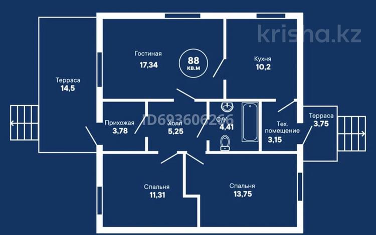 Үйдің бір бөлігі · 3 бөлме · 88 м² · 5 жүзд., E-646 27, бағасы: 51 млн ₸ в Астане, Нура р-н — фото 7