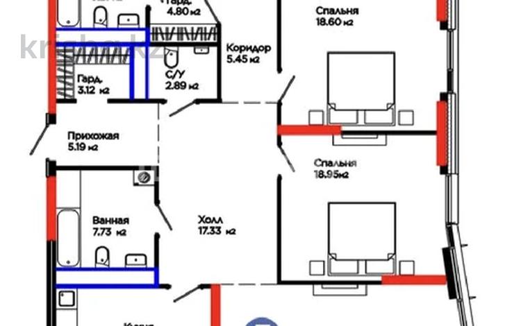 5-комнатная квартира · 215 м² · 7/22 этаж, Мангилик Ел 57 за 295 млн ₸ в Астане, Есильский р-н — фото 4