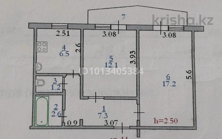 2-комнатная квартира · 58 м² · 5/5 этаж, Л.Чайкиной 6 за 13 млн ₸ в Хромтау — фото 2
