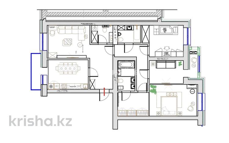 4-комнатная квартира · 110 м² · 4/9 этаж, Б.Сокпакбаева 1 — Сарыарка за 53.9 млн ₸ в Астане, Сарыарка р-н — фото 4