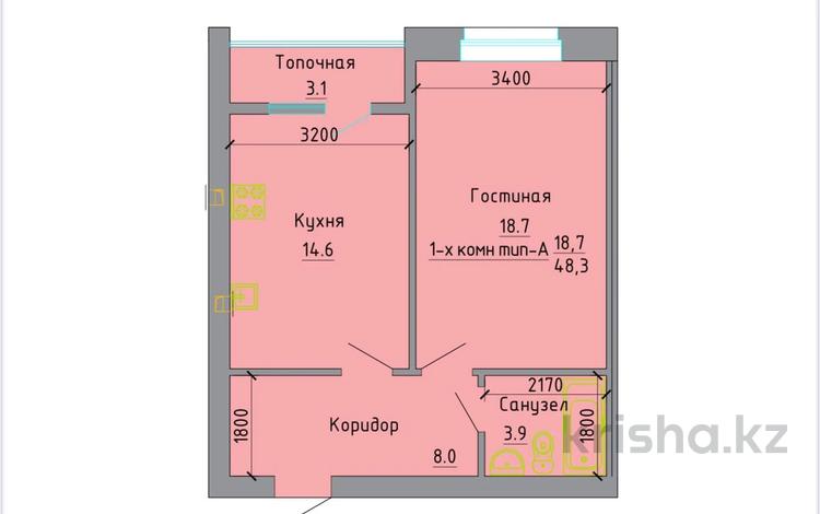1-комнатная квартира · 45 м² · 2 этаж, Покатилова 46 за ~ 13.1 млн ₸ в Уральске — фото 2