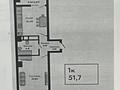 1-бөлмелі пәтер · 51.7 м² · 2 қабат, Туран 89/3, бағасы: 24 млн ₸ в Астане, Нура р-н