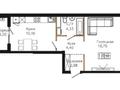 1-бөлмелі пәтер · 49.82 м², мкр Бозарык , мкр Бозарык, ул. Боржар, бағасы: ~ 17.4 млн ₸ в Шымкенте, Абайский р-н — фото 3