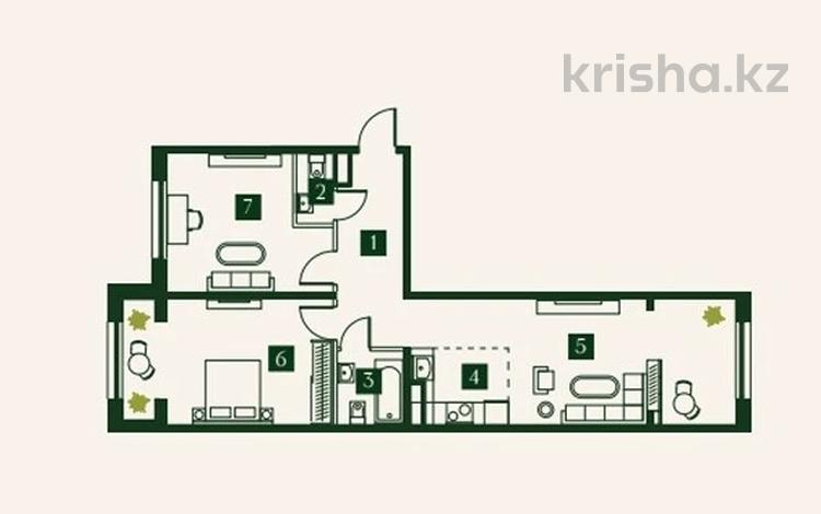 3-бөлмелі пәтер · 78.6 м² · 2/7 қабат, Көктөбе ш/а., Талгата Бигельдинова, бағасы: ~ 71.8 млн ₸ в Алматы, Медеуский р-н — фото 17