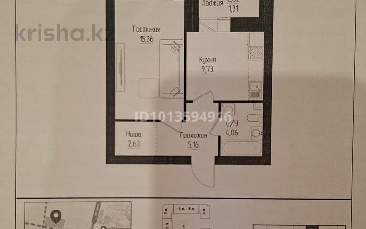 1-комнатная квартира · 38.25 м² · 2/9 этаж, рядом с главным проспектом Туран за 23.5 млн ₸ в Астане — фото 2