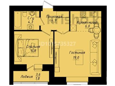 2-бөлмелі пәтер · 48 м² · 5/12 қабат, пересечение ул Казыбек Би и Е75,Е77 (рядом с пересечением улиц Туран и Улы дала), бағасы: 26.5 млн ₸ в Астане, Нура р-н