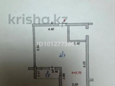 1-комнатная квартира · 44 м² · 1/10 этаж, Жунисова 10 к1-16 за 24.5 млн ₸ в Алматы, Наурызбайский р-н
