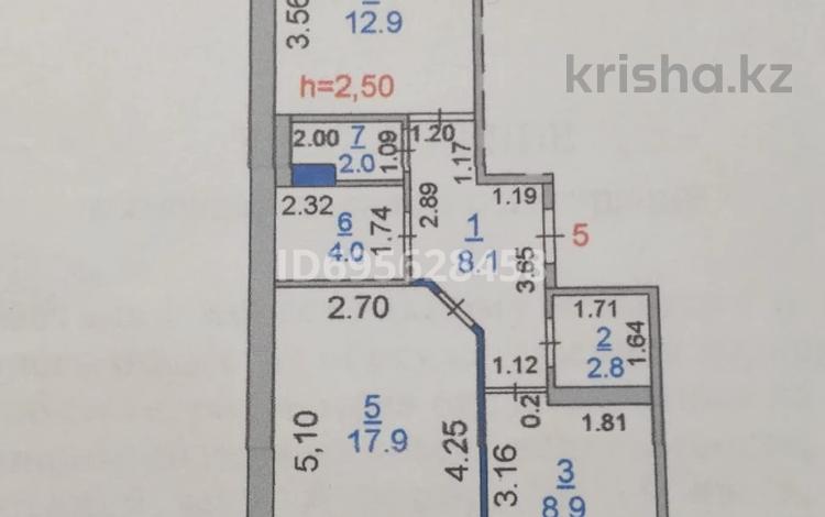 2-бөлмелі пәтер, 58.2 м², 2/9 қабат, Микрорайон Аэропорт 2, мкрн Аэропорт, бағасы: 25 млн 〒 в Костанае, Микрорайон Аэропорт 2 — фото 2