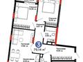 3-бөлмелі пәтер · 80 м² · 7/9 қабат, Туран 57д, бағасы: 62 млн ₸ в Астане, Нура р-н — фото 2