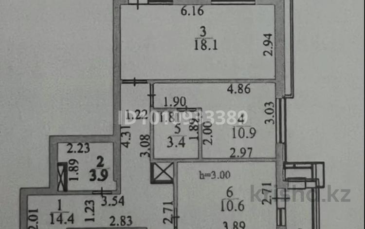 3-комнатная квартира · 80 м² · 6/15 этаж, Туран 71 за 56 млн 〒 в Астане, Нура р-н — фото 2