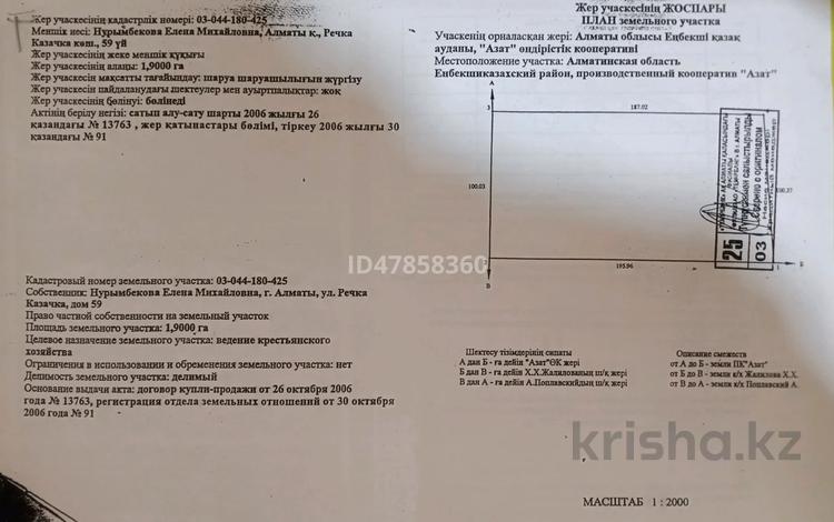 Участок 1.9 га, Азат за 20 млн 〒 — фото 2